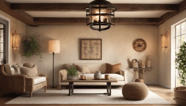 Ambiance chaleureuse avec une applique murale campagne chic