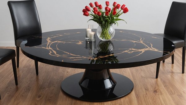 Table resine epoxy noir : élégance et durabilité intégrées